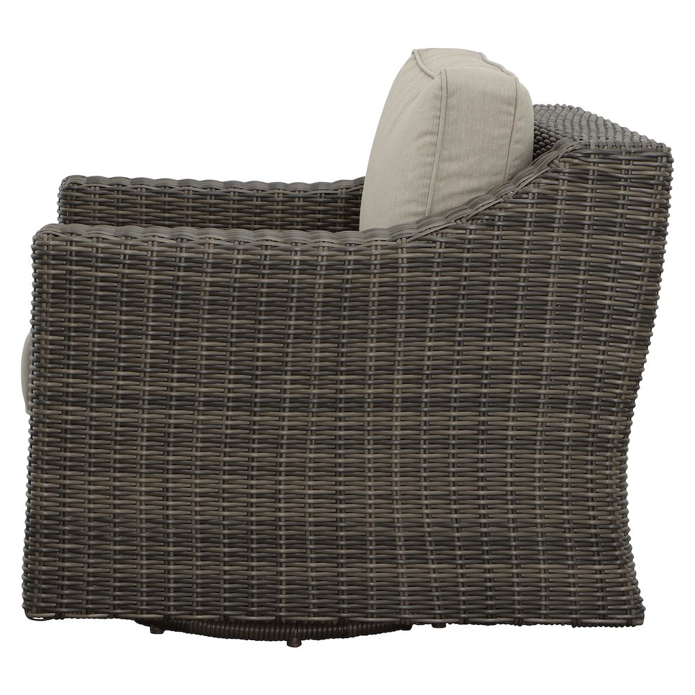 Jones Swivel Lounge Chr w/ .5 Round Wkr Set of Two