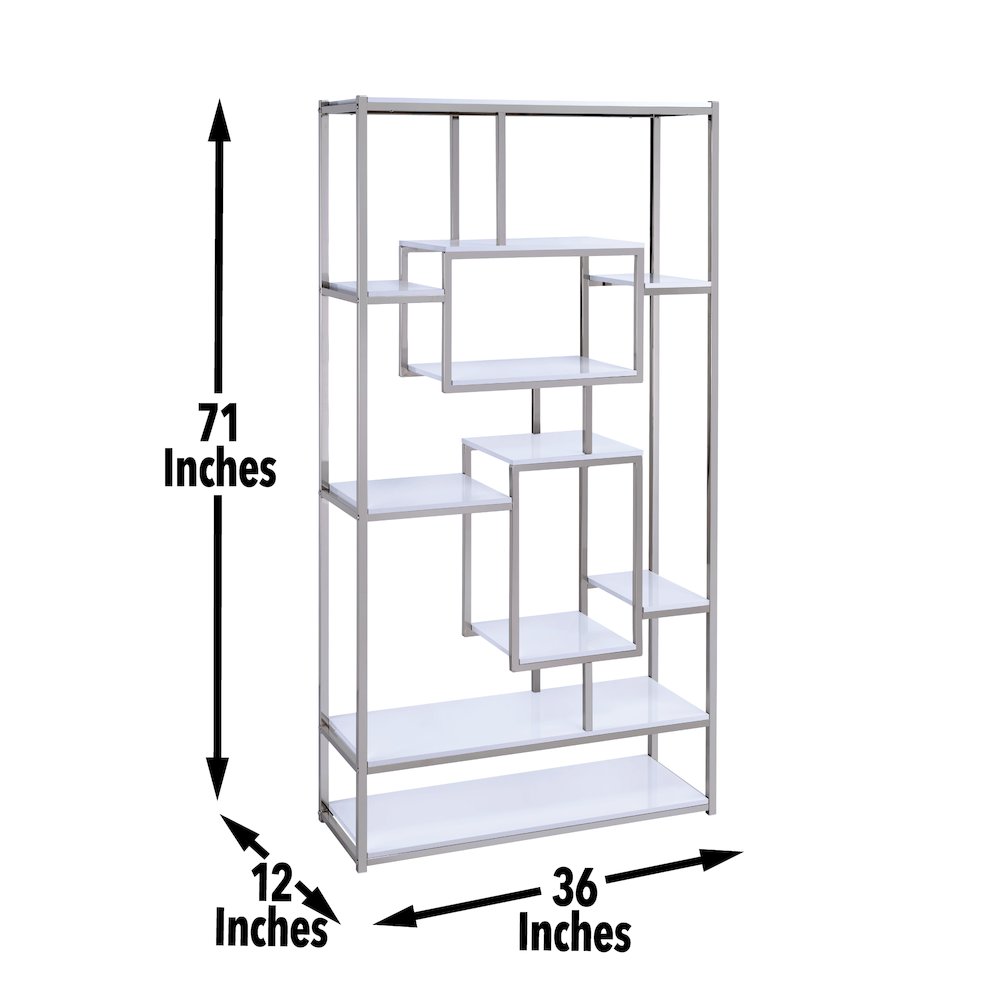Alize White Bookcase and Desk