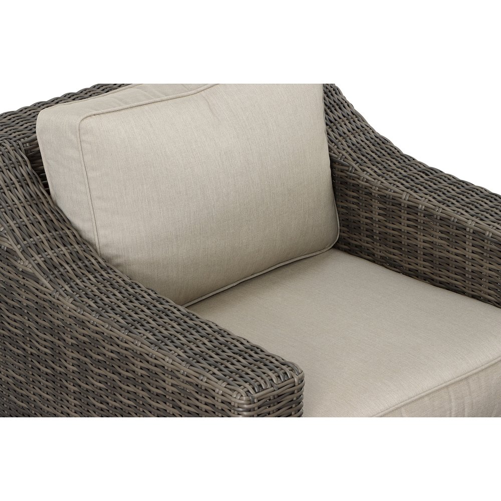Jones Lounge Chair w/ Half Round Wicker Set of Two