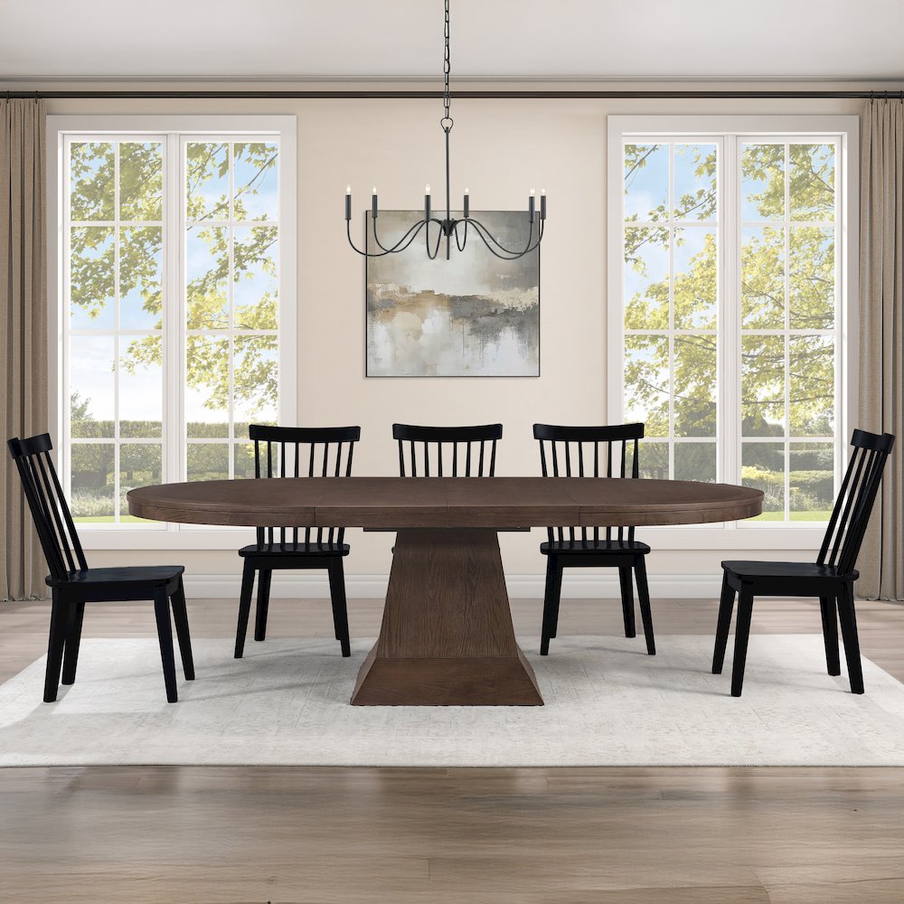 Vaughn Coffee 7-Piece 60-96″ Dining Set