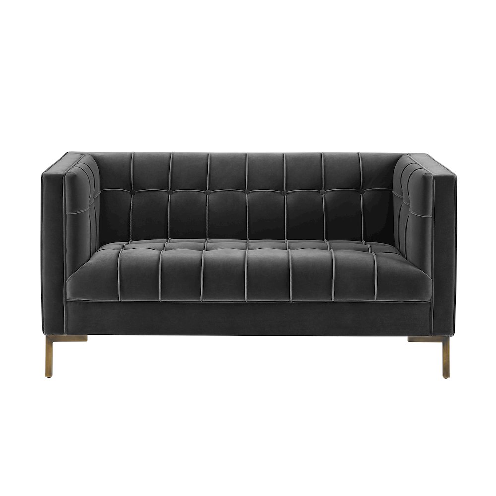 Isaac Gray Velvet Loveseat