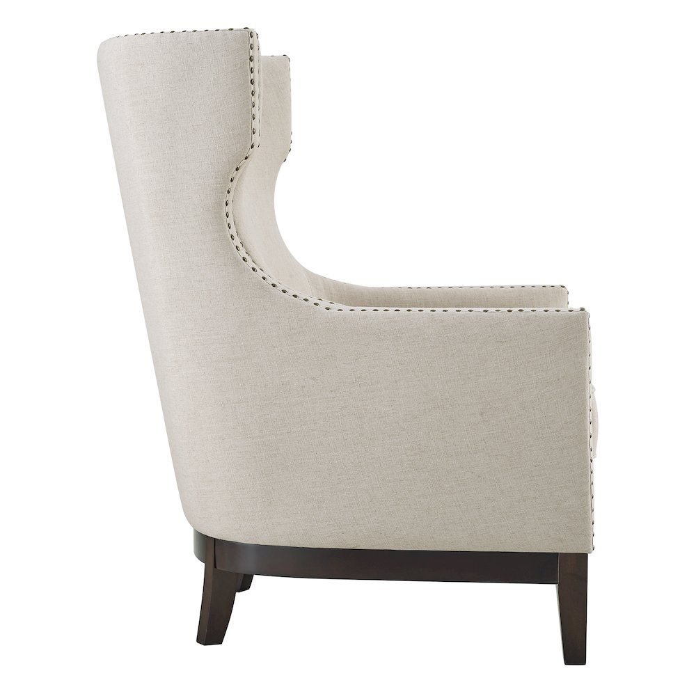 Roswell Linen Accent Chair – Beige