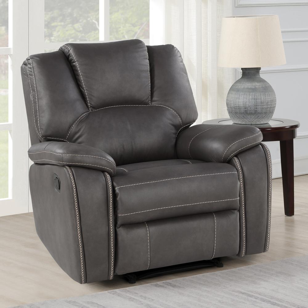 Katrine Manual Recliner – Charcoal