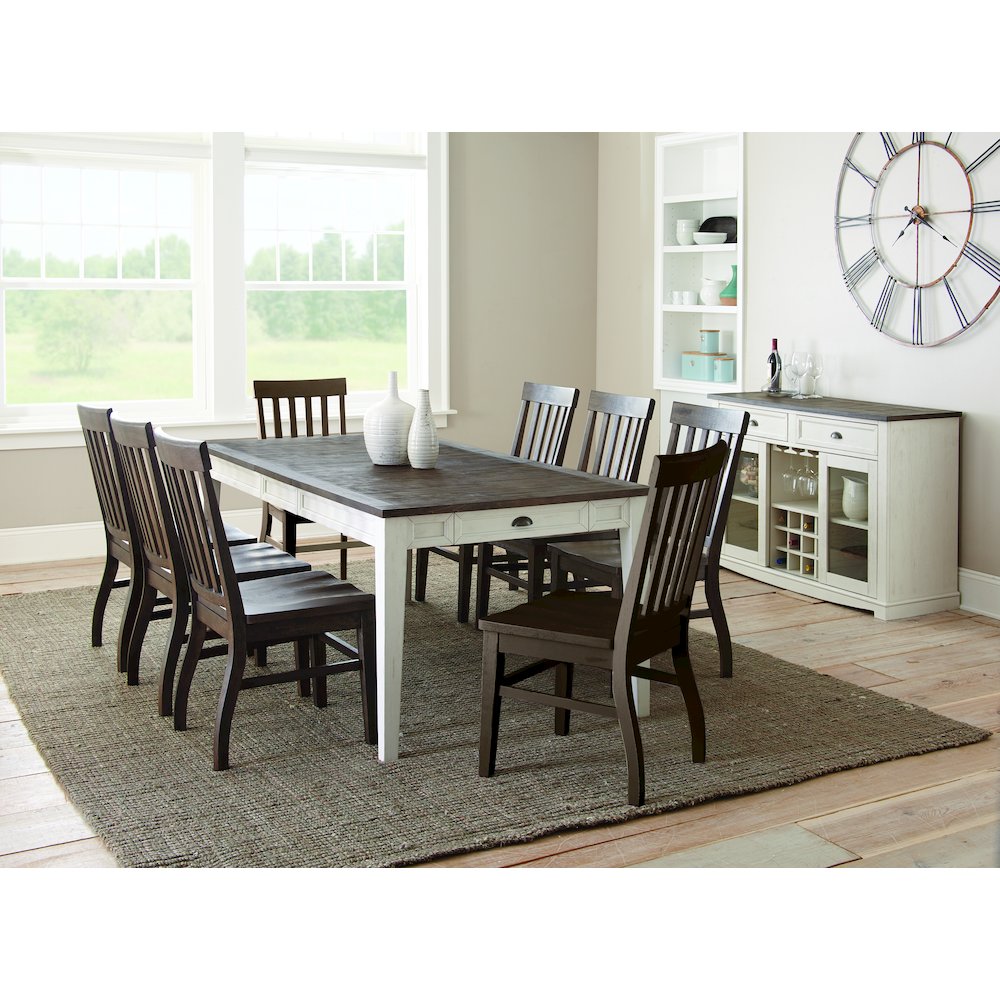 Cayla Table Dark Oak/White