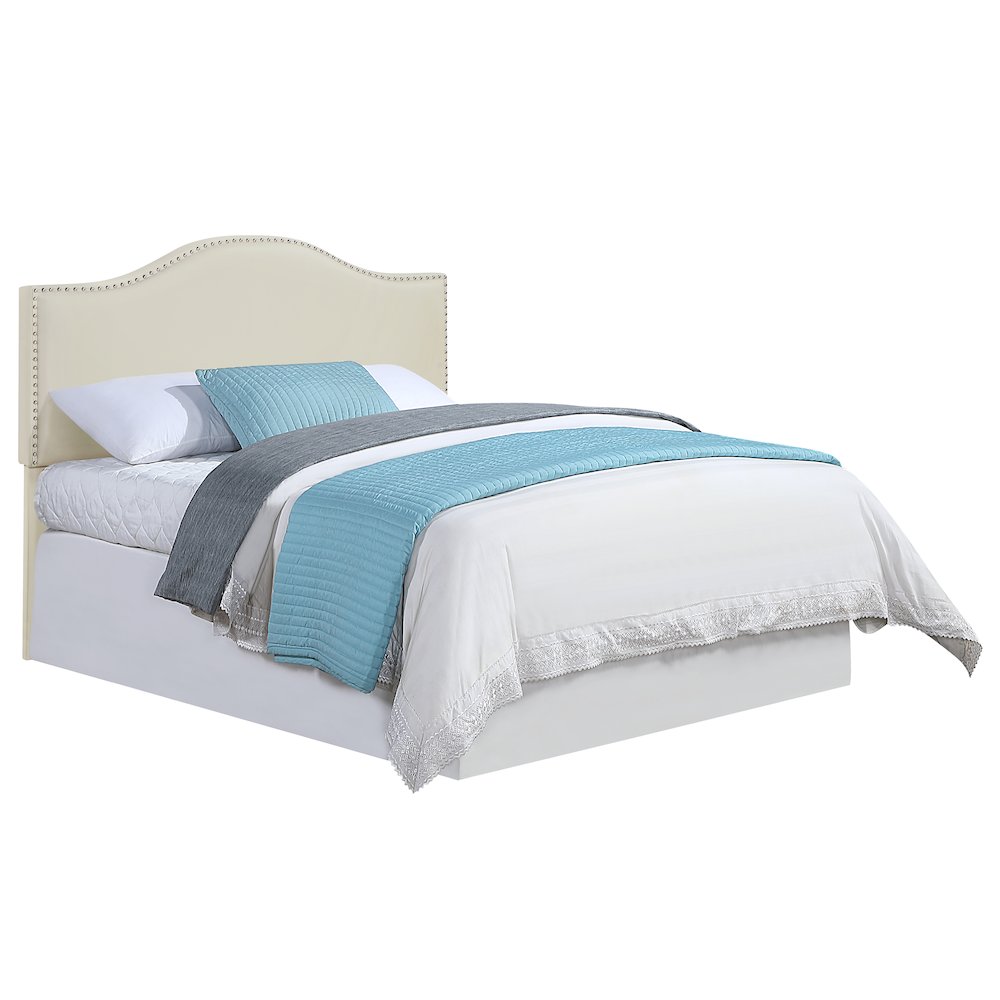 Zoe Cream PU Queen/Full Headboard