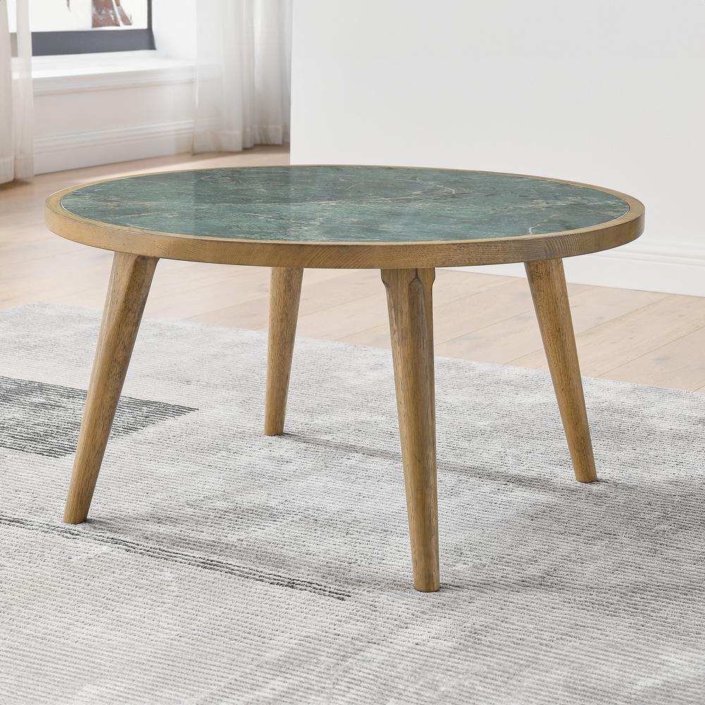 Novato Cocktail Table with Sintered Stone Inlay Top