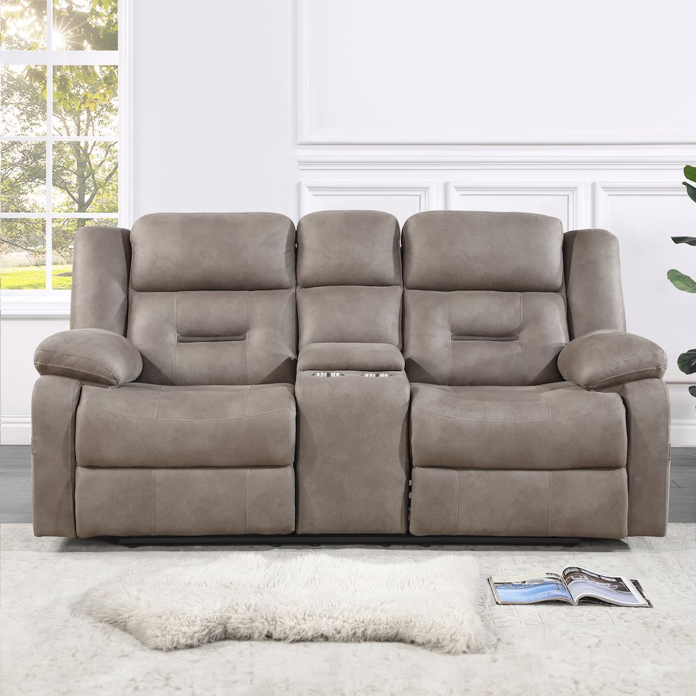 Abilene Tan Manual Console Loveseat