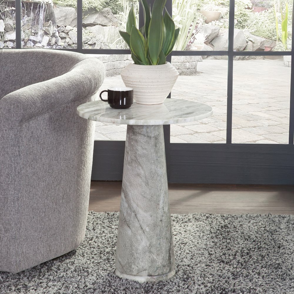 Joni Fantasy Brown Marble End Table