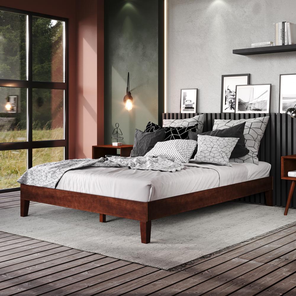 Nix Solid Wood Queen Platform Bed