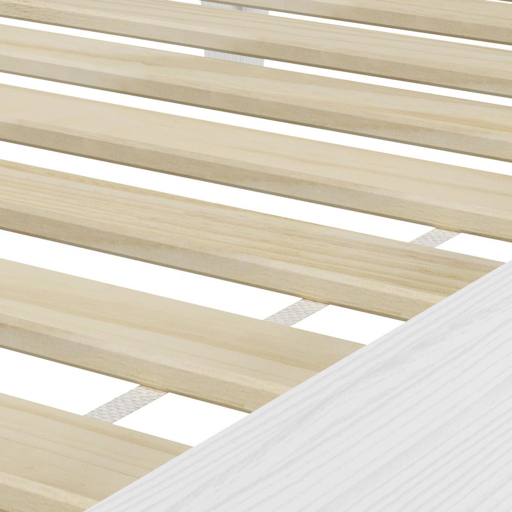 Nix White Solid Wood Platform Bed