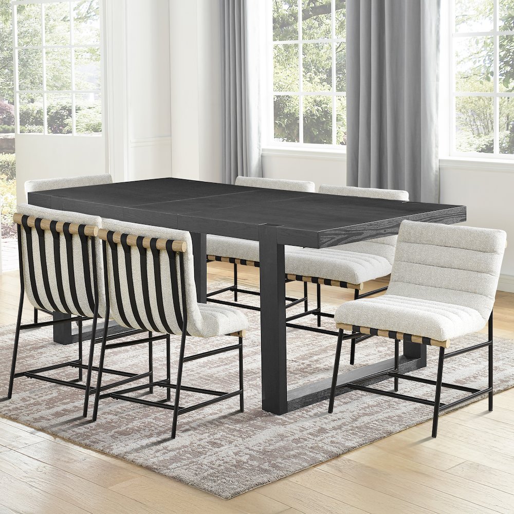 Yves Dining Table+Nicco Beige Polyester