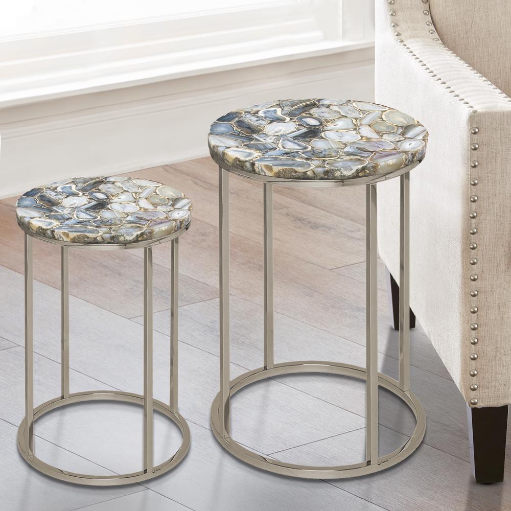 Onyx Agate Top Nesting Table