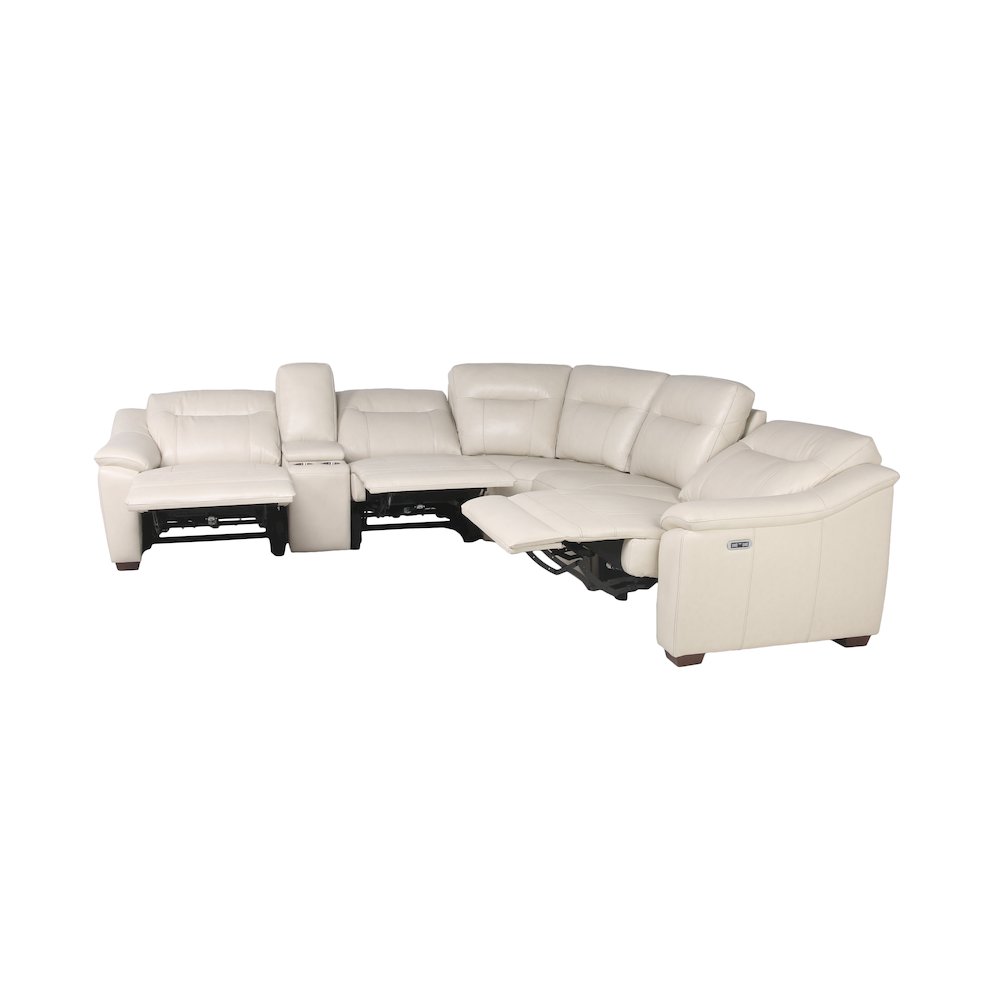 Casa Power Reclining Sectional Ivory