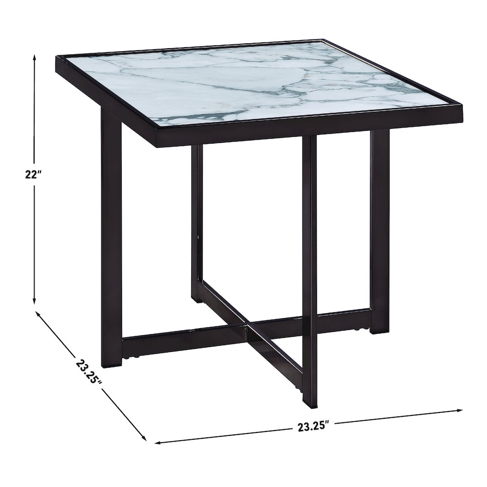 Kayley Sintered Stone Square End Table
