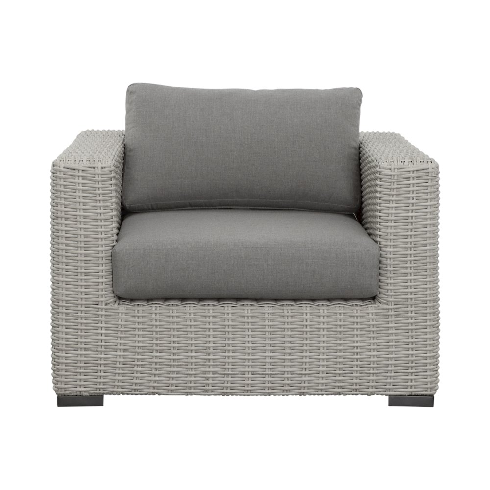 Blakley Outdoor Lounge Chair with Half-Round Wicker