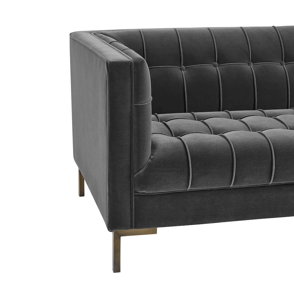 Isaac Gray Velvet Loveseat