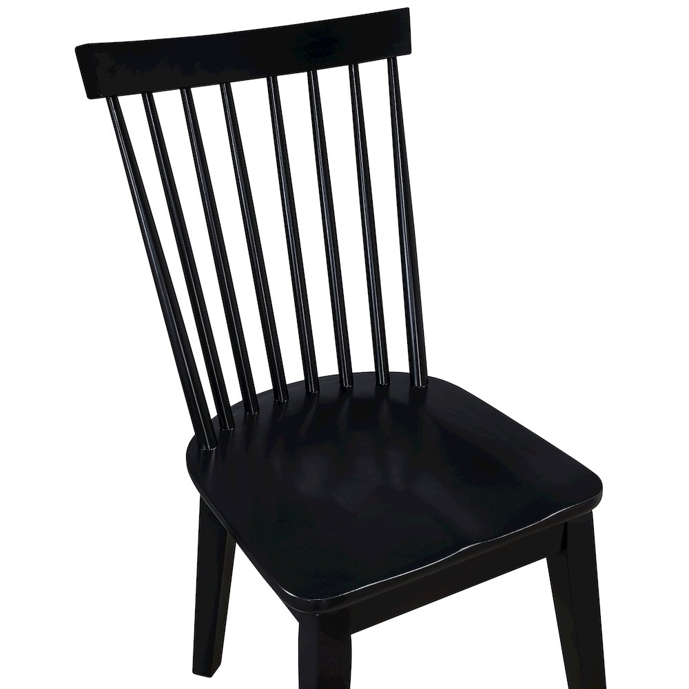 Vaughn Black Modern Shaker Side Chair