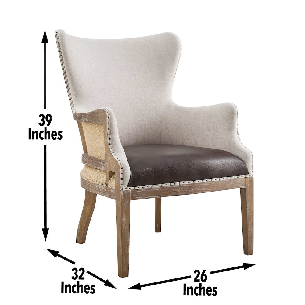 George Two Tone Wingback Accent Chair