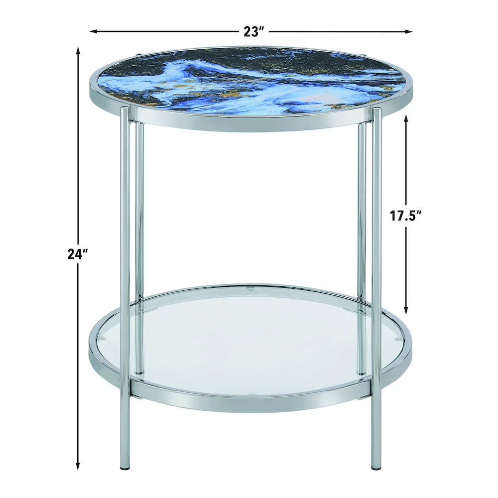 Averie Reversible Round End Table