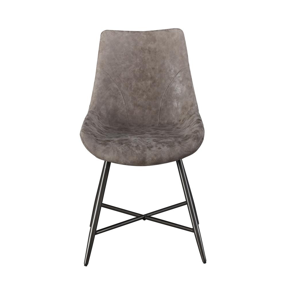 Romona Brown Vegan Leather Side Chair
