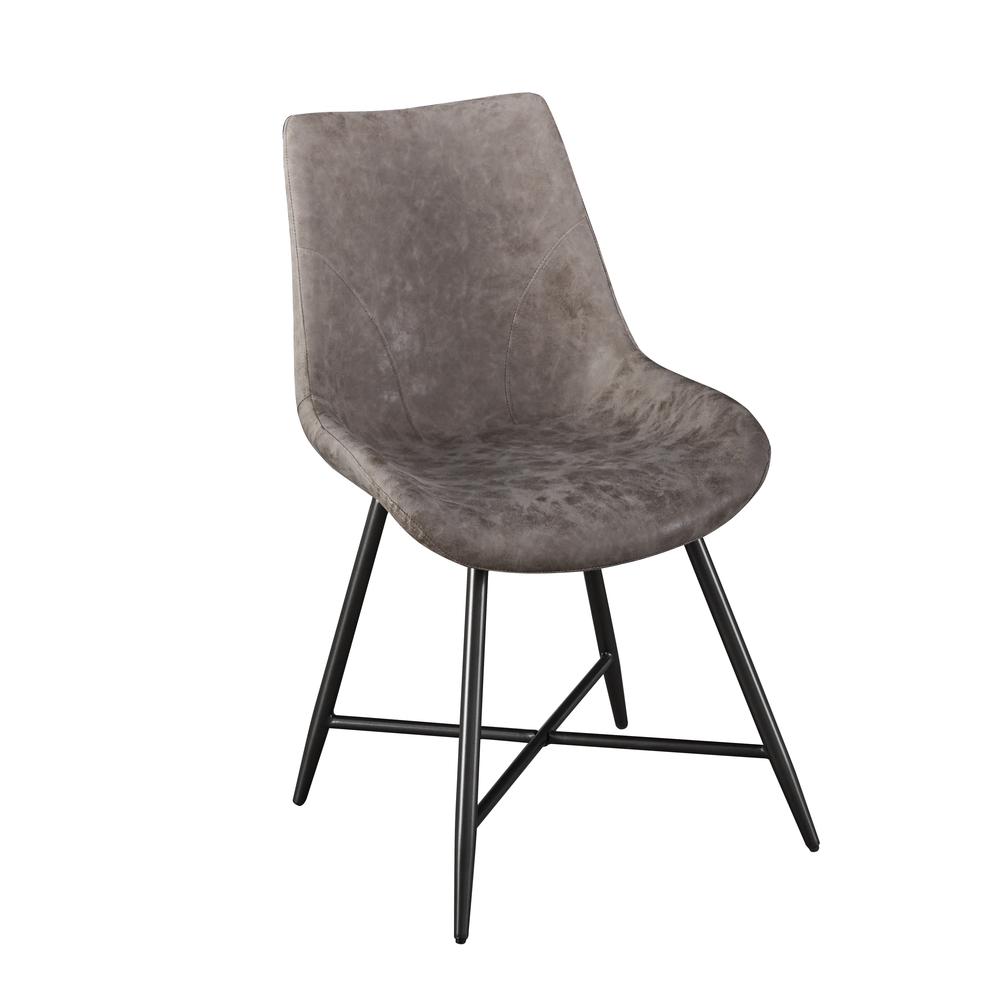 Romona Brown Vegan Leather Side Chair