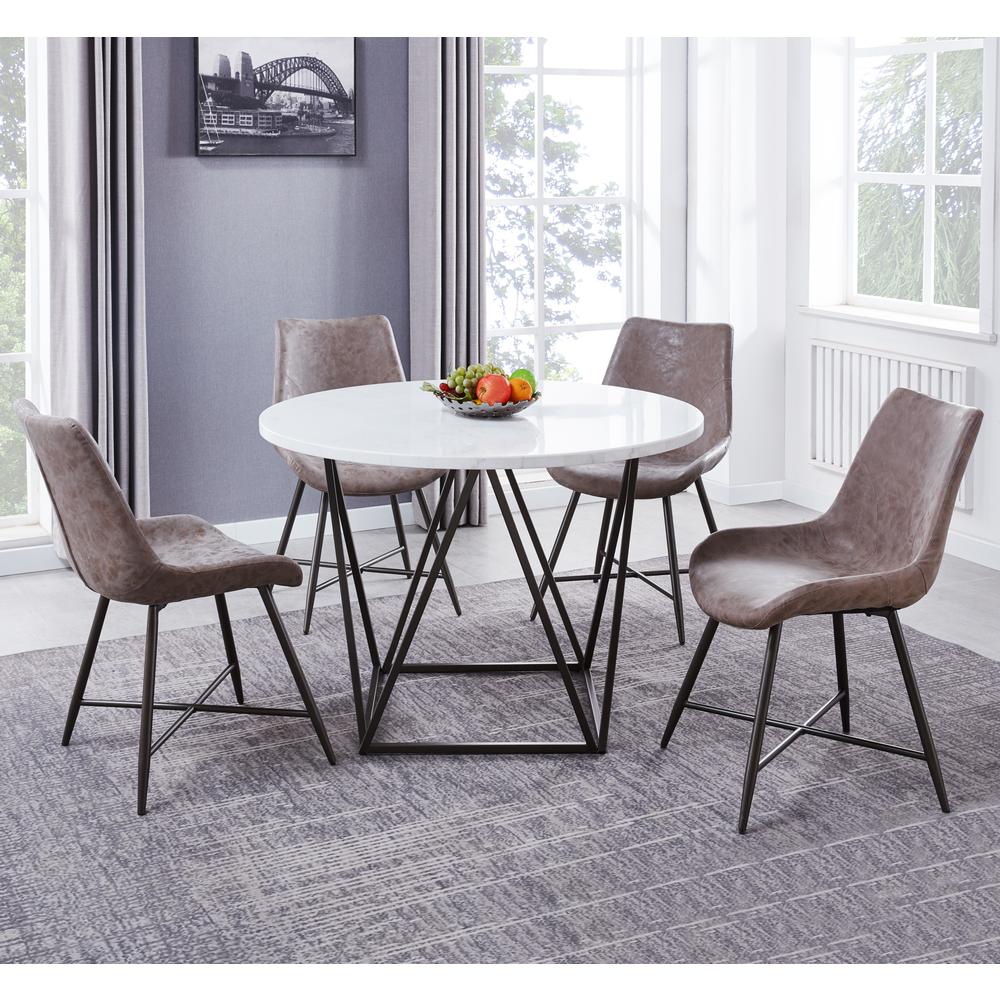 Ramona White Marble Top Round