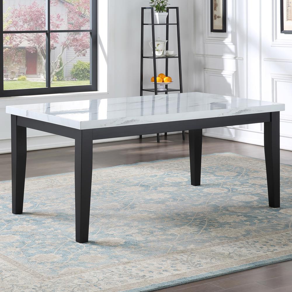 Sterling Faux Marble Top Dining Table
