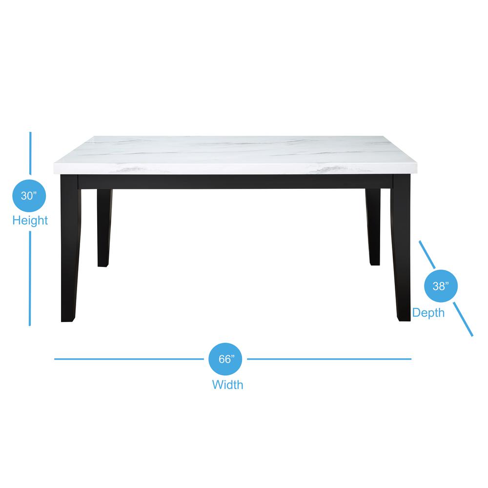 Sterling Faux Marble Top Dining Table