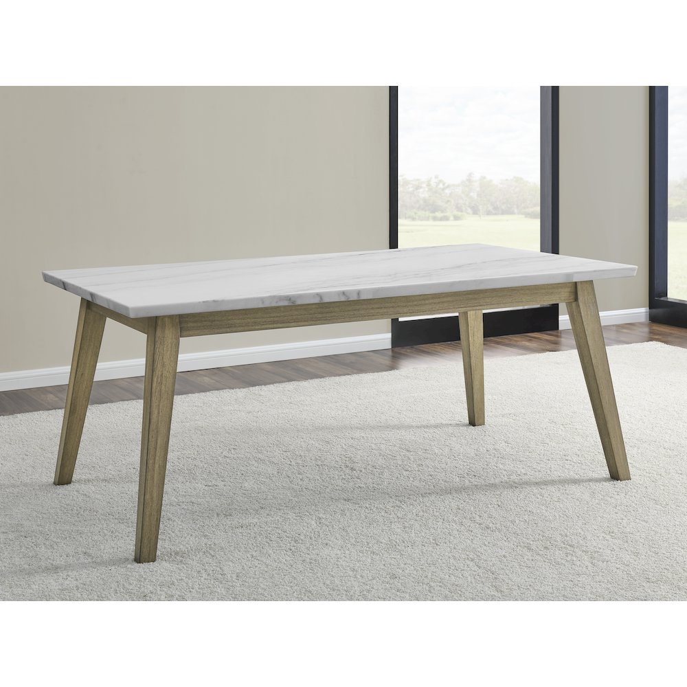 Vida White Marble Top Dining Table