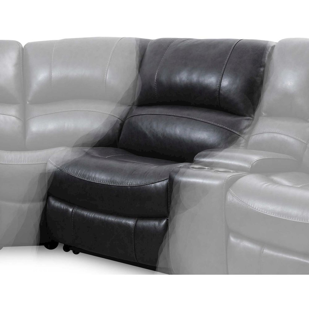 Denver Armless Dual Power Recliner Chair Charcoal