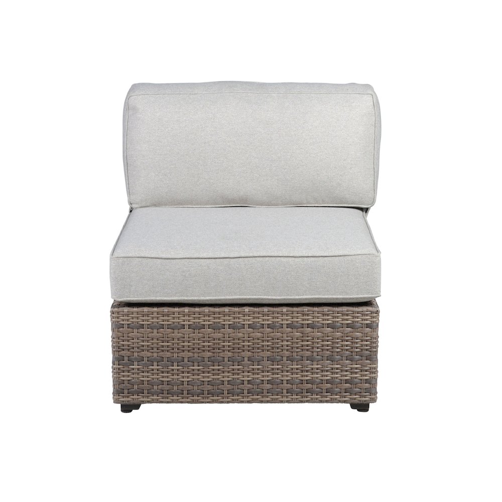 Tamyra Wicker Patio Armless Chairs (Set of 2)