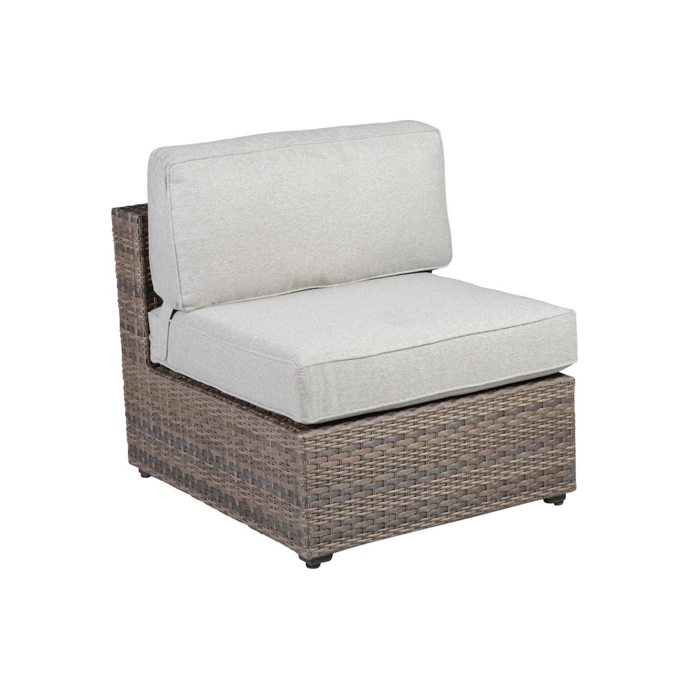 Tamyra Wicker Patio Armless Chairs (Set of 2)