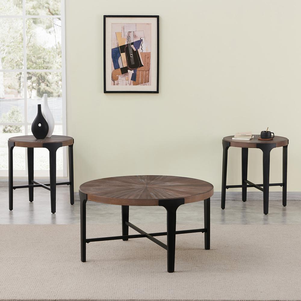 Chevron Round Cocktail Table