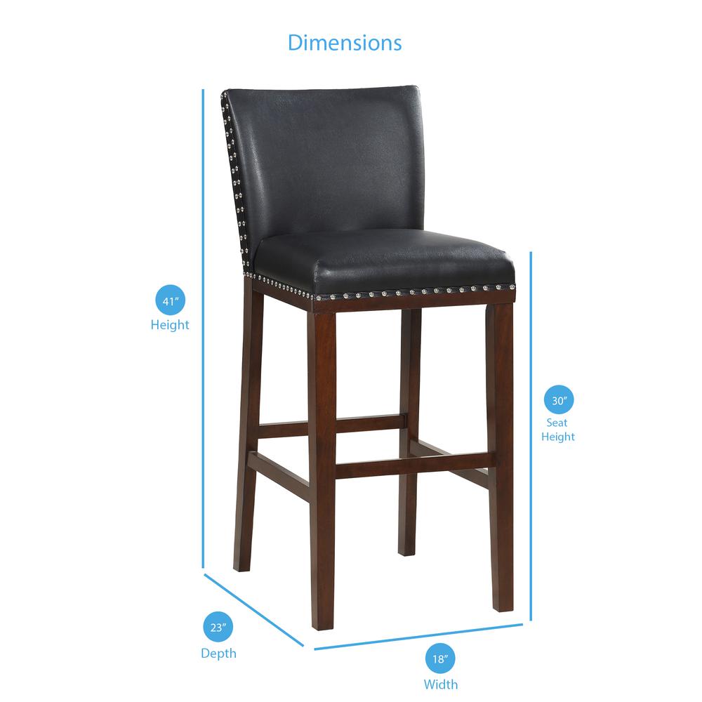 Tiffany Black KD Bar Stool – set of 2