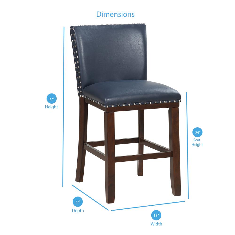 Tiffany Navy KD Counter Stool – set of 2