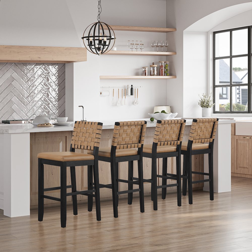 Reid Black Bar Chair