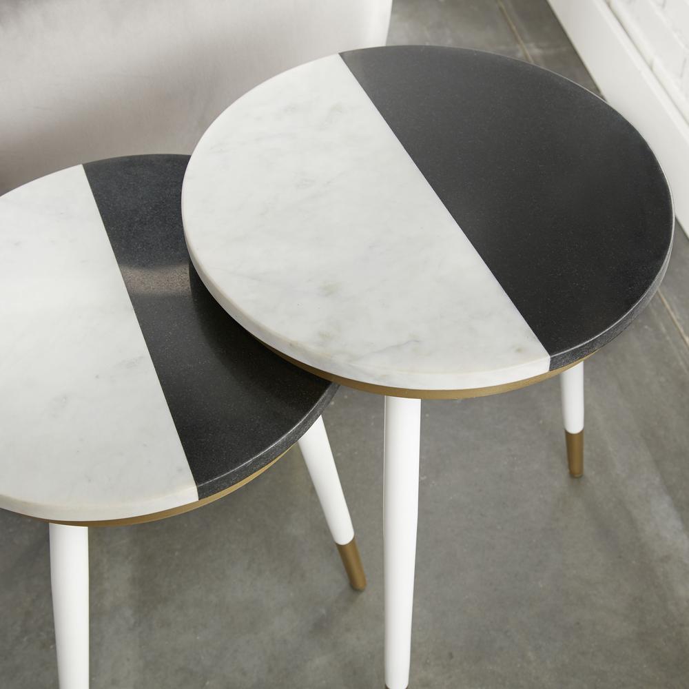 Taj 2-Pack Marble Top Side Tbls