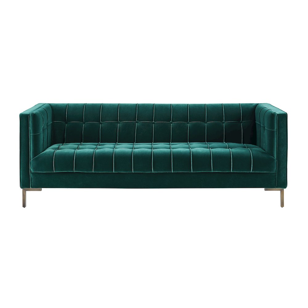 Isaac Green Velvet Sofa