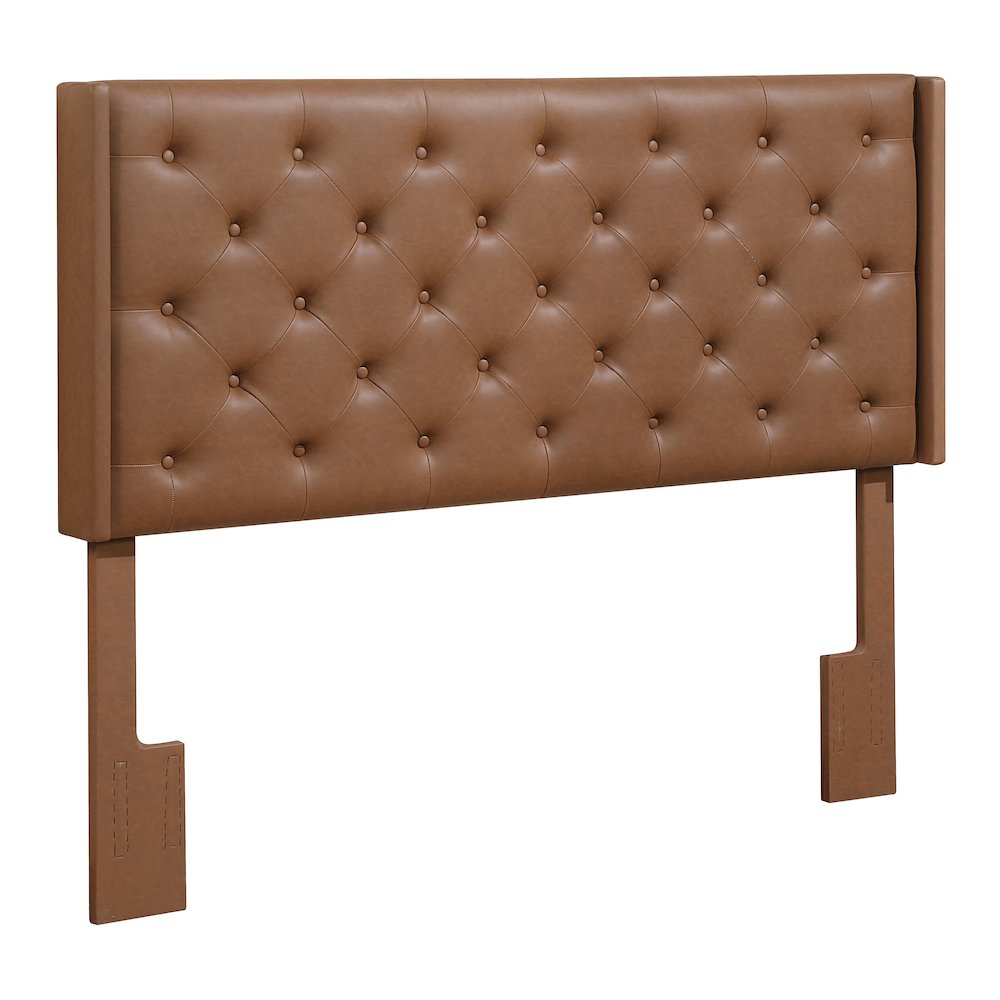 Maria Brown Tufted PU Queen/Full Headboa