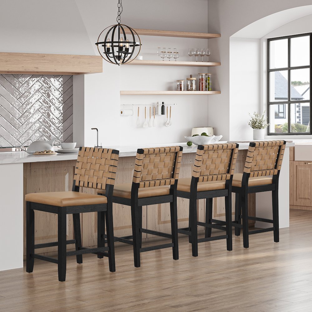 Reid Black Counter Chair