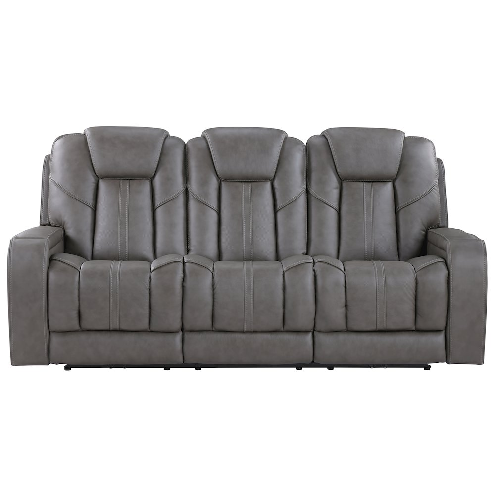 Daniel Triple Power Leather Theater Sofa