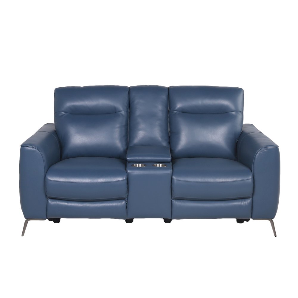 Sansa Power Reclining Console Loveseat – Ocean