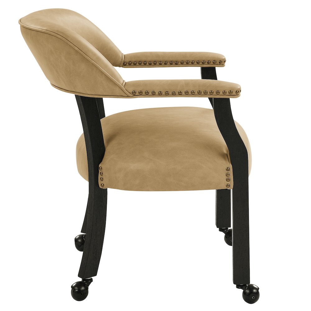 Rylie Dining Table with Game Top & 4 Captains Chairs