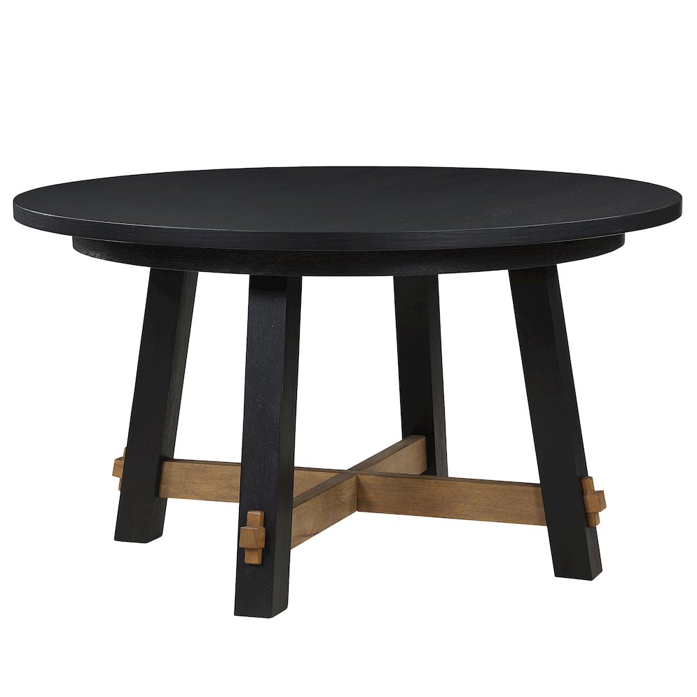 Aubrey Black 5pc Round Dining Set