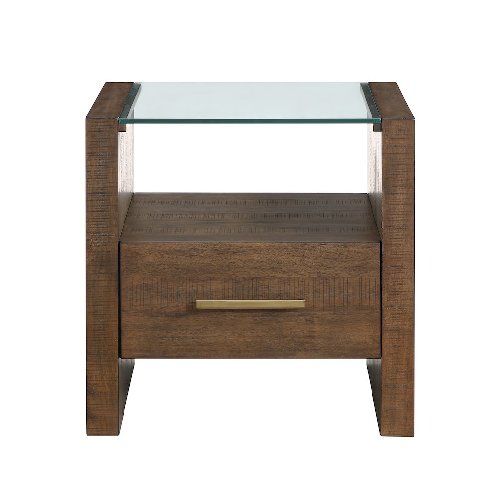 Garland Glass Top End Table