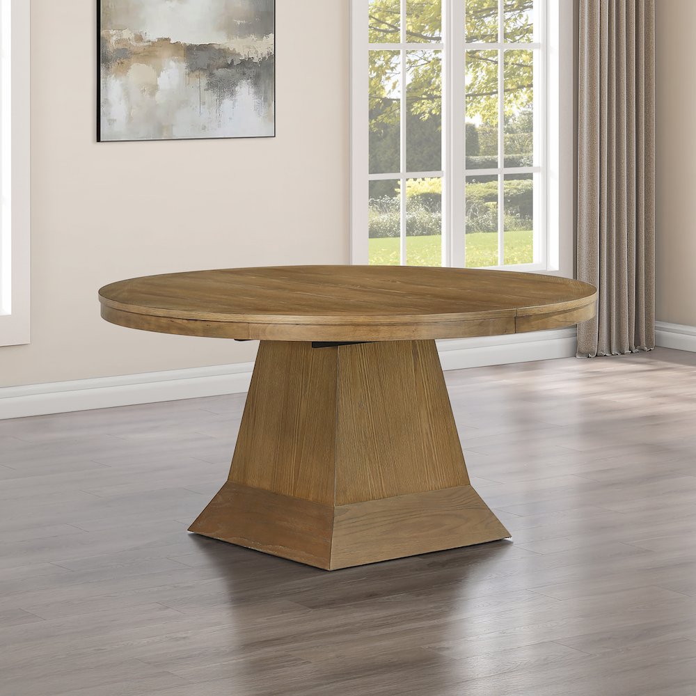 Vaughn 60-96″ Driftwood Table with 2-18″ Leaves