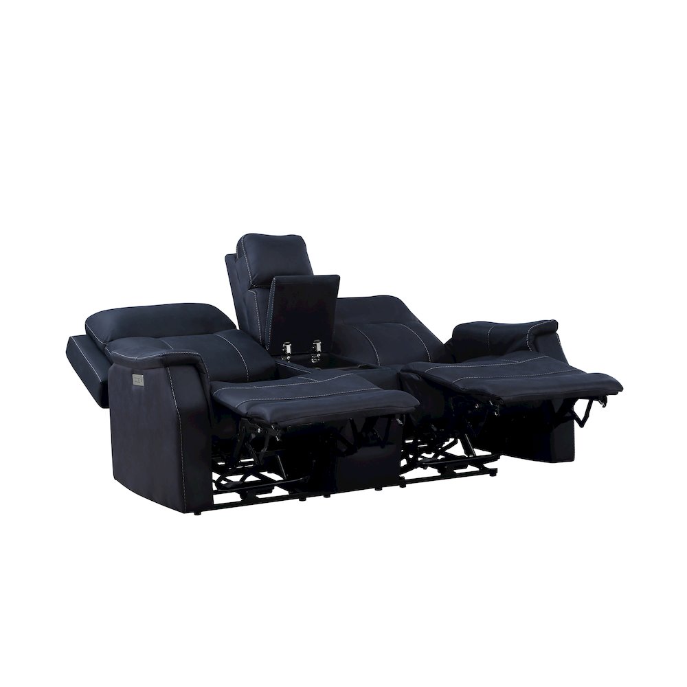 Valencia Dual Power Reclining Console Loveseat – Ocean