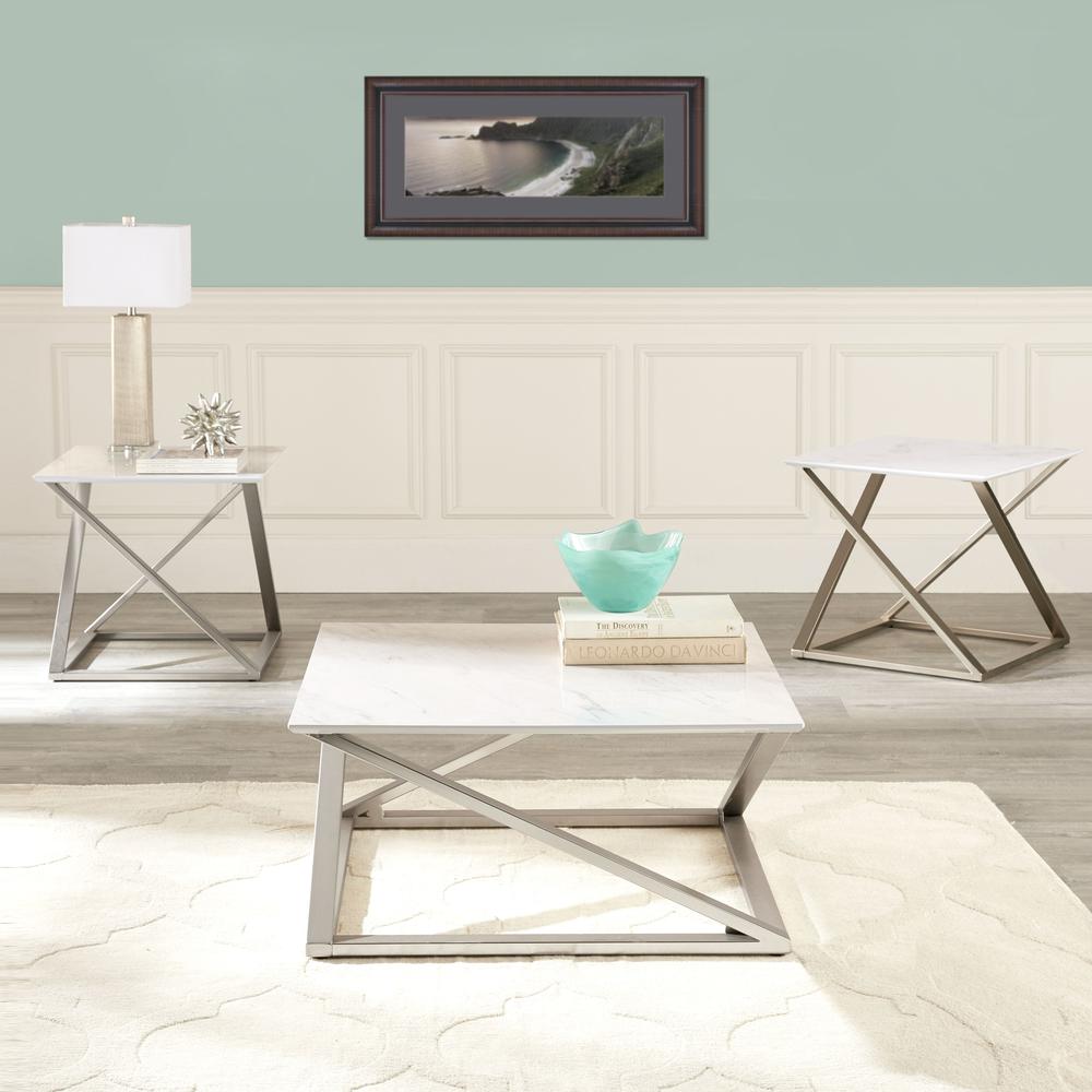 Zurich Faux White Marble Top
