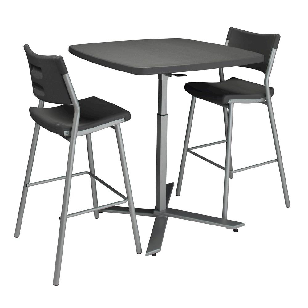 Charcoal Slate Top & Silver Frame
