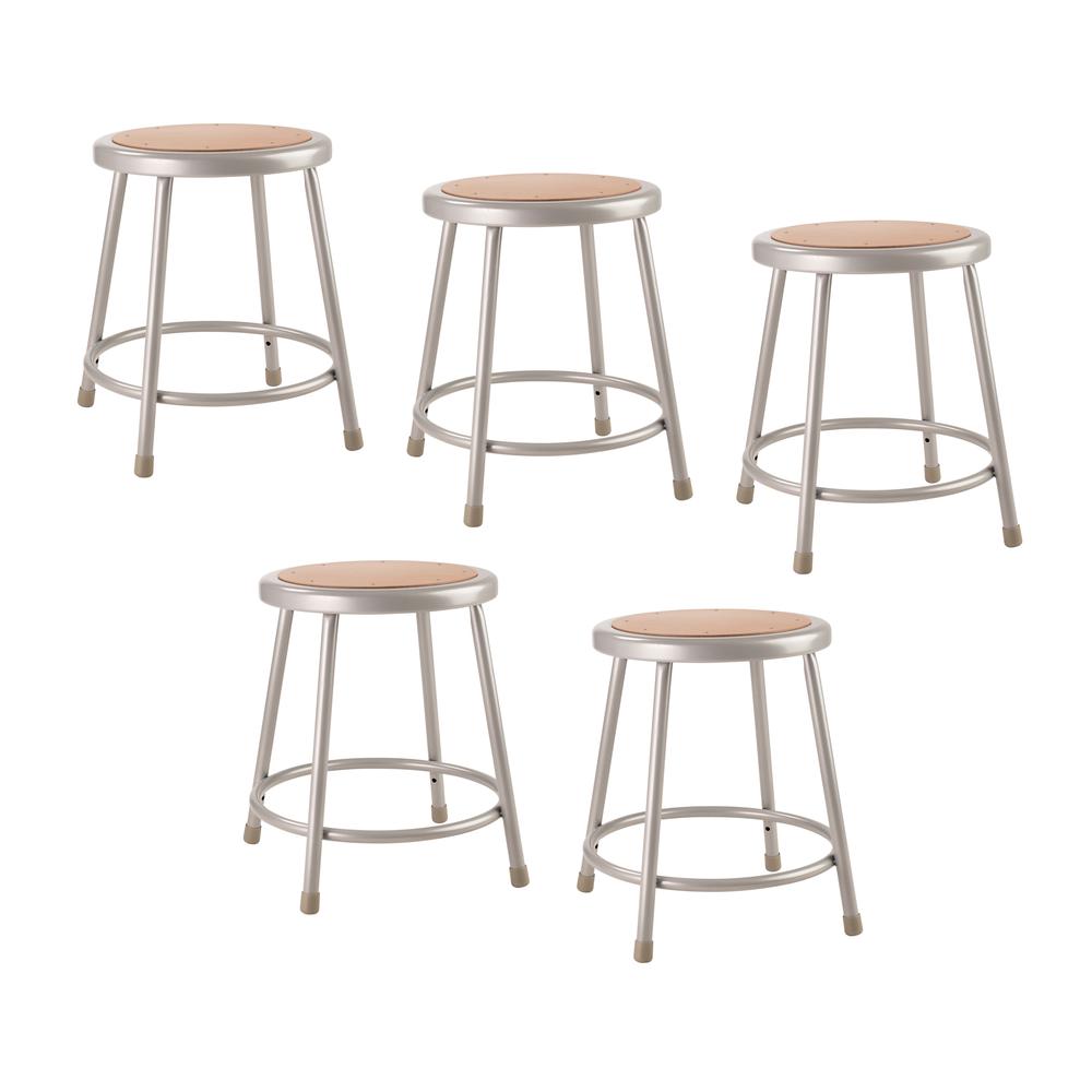 (5 Pack) NPS® 18″ Heavy Duty Steel Stool